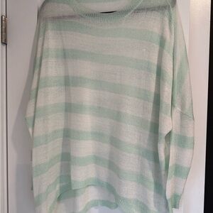 Millau Mint and White Striped Sweater